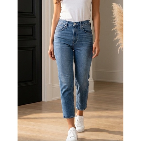 Levi's Denim - Levis 724 High Rise Straight Women Size 27 (taped 28" Blue Excellent Denim Jeans